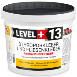 Alternative view of Zestaw Gotowy Klej do styropianu 10KG Biały Klej do Płytek dekoracyjnych do korka LEVEL+ L+13 i Szpachla Plastikowa Trójkątna ząb 5mm