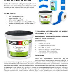 Zestaw do Hydroizolacji Folia w Płynie 5,5kg Taśma uszczelniająca 5mb Środek Gruntujący Łazienka Prysznic - LEVEL+ SET301