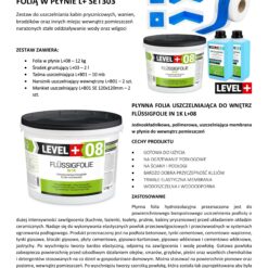 Zestaw do Hydroizolacji Folia w Płynie 12kg Taśma uszczelniająca 10mb Środek Gruntujący Łazienka Prysznic - LEVEL+ SET303