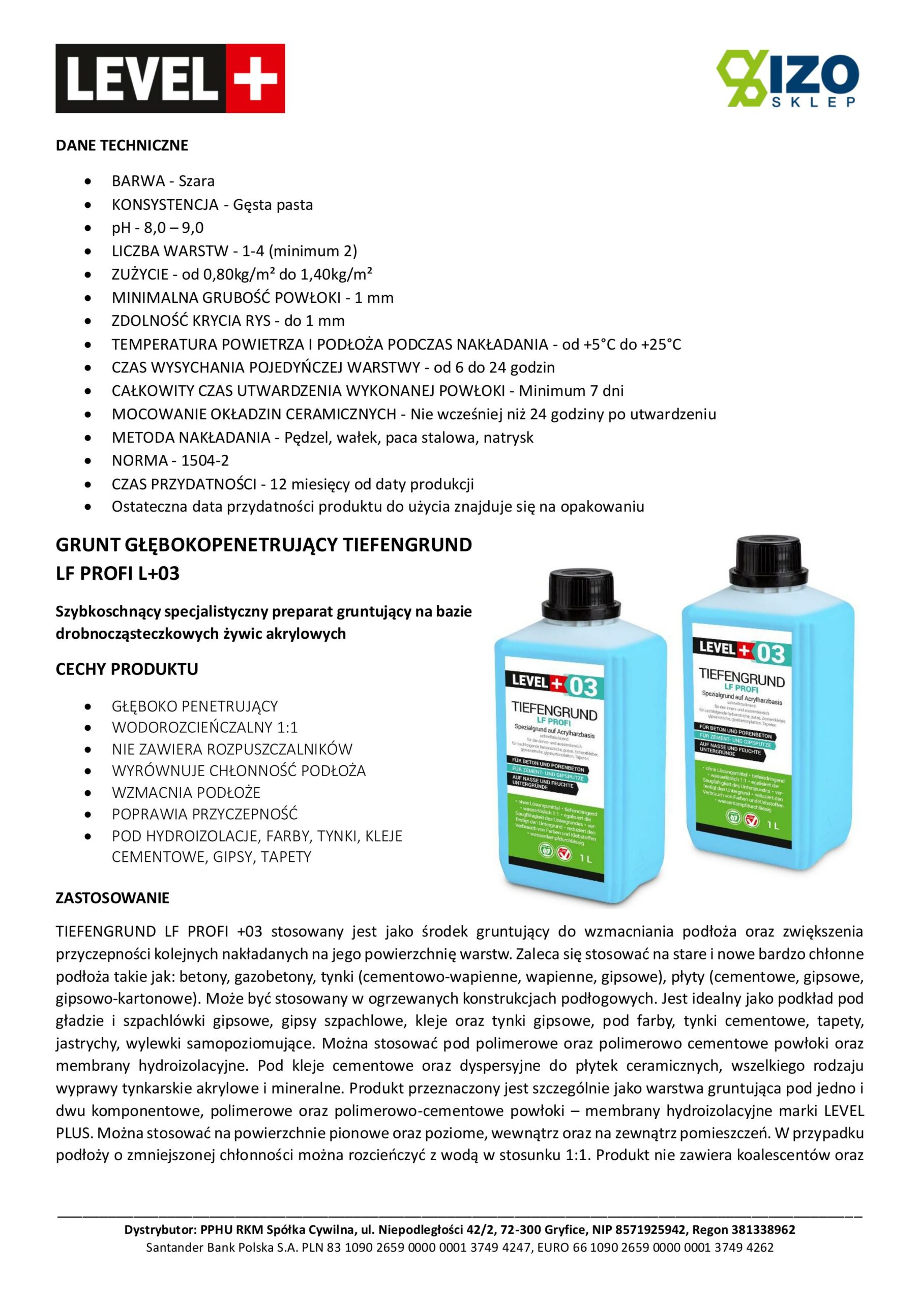 Zestaw do Hydroizolacji Folia w Płynie 12kg Taśma uszczelniająca 10mb Środek Gruntujący Łazienka Prysznic - LEVEL+ SET303 - obrazek 8