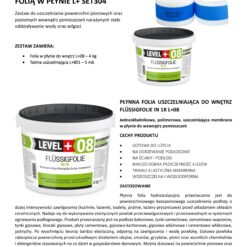 Zestaw do Hydroizolacji Folia w płynie 4kg Taśma uszczelniająca 5mb Łazienka Prysznic - LEVEL+ SET304