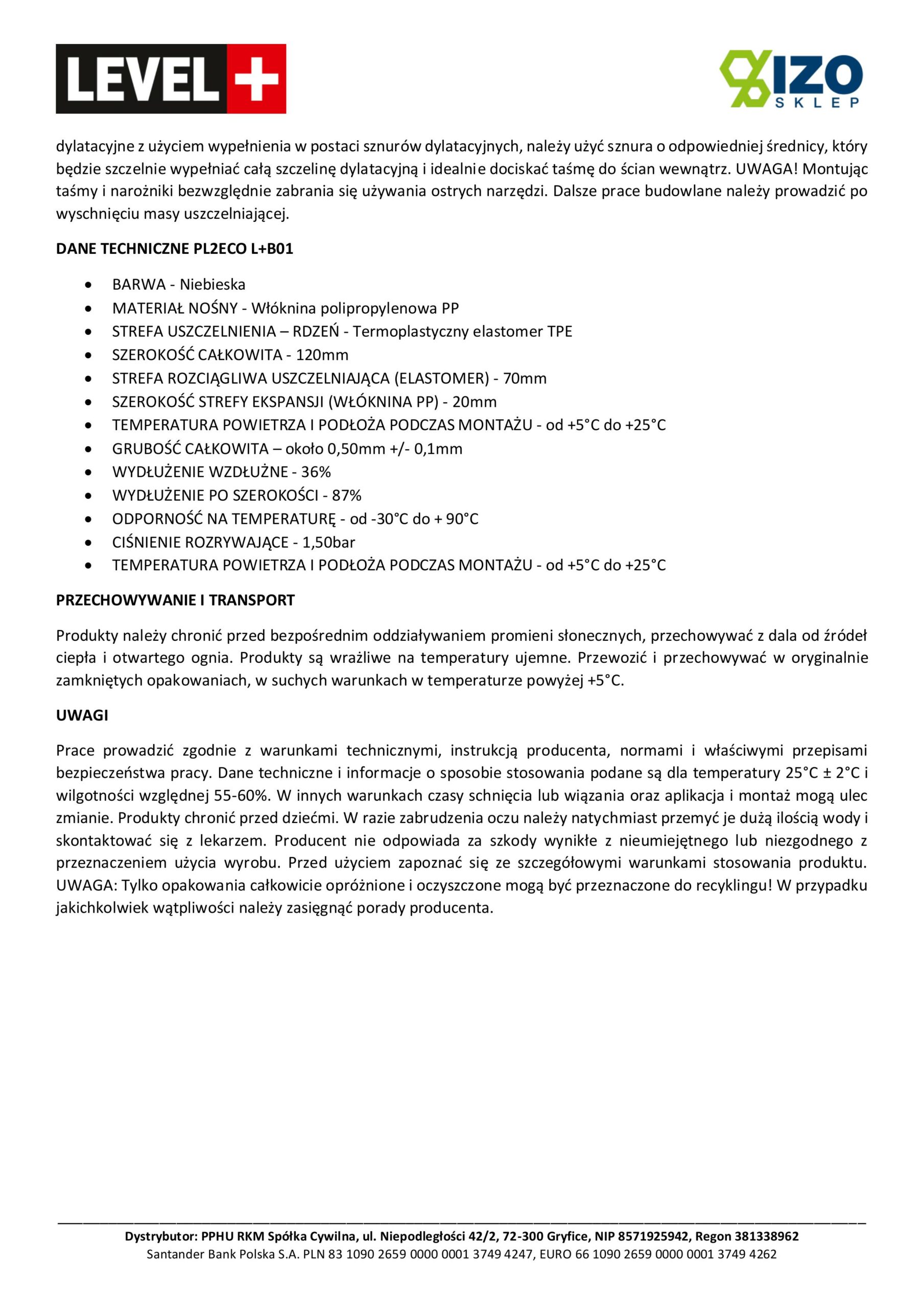 Zestaw do Hydroizolacji Folia w płynie 5,5kg Taśma uszczelniająca 5mb Łazienka Prysznic - LEVEL+ SET306 - obrazek 7