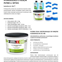 Zestaw do Hydroizolacji Folia w Płynie 12kg Taśma uszczelniająca 20mb Środek Gruntujący Łazienka Prysznic - LEVEL+ SET321