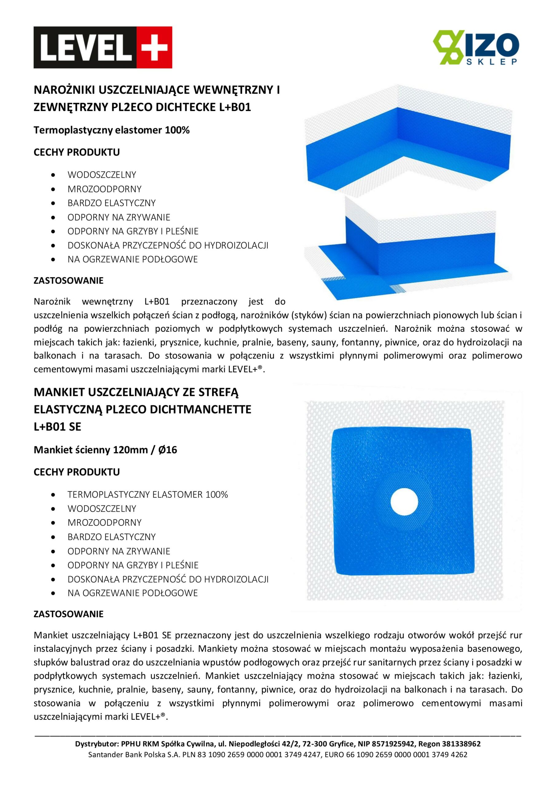 Zestaw do Hydroizolacji Folia w Płynie 12kg Taśma uszczelniająca 20mb Środek Gruntujący Łazienka Prysznic - LEVEL+ SET321 - obrazek 11