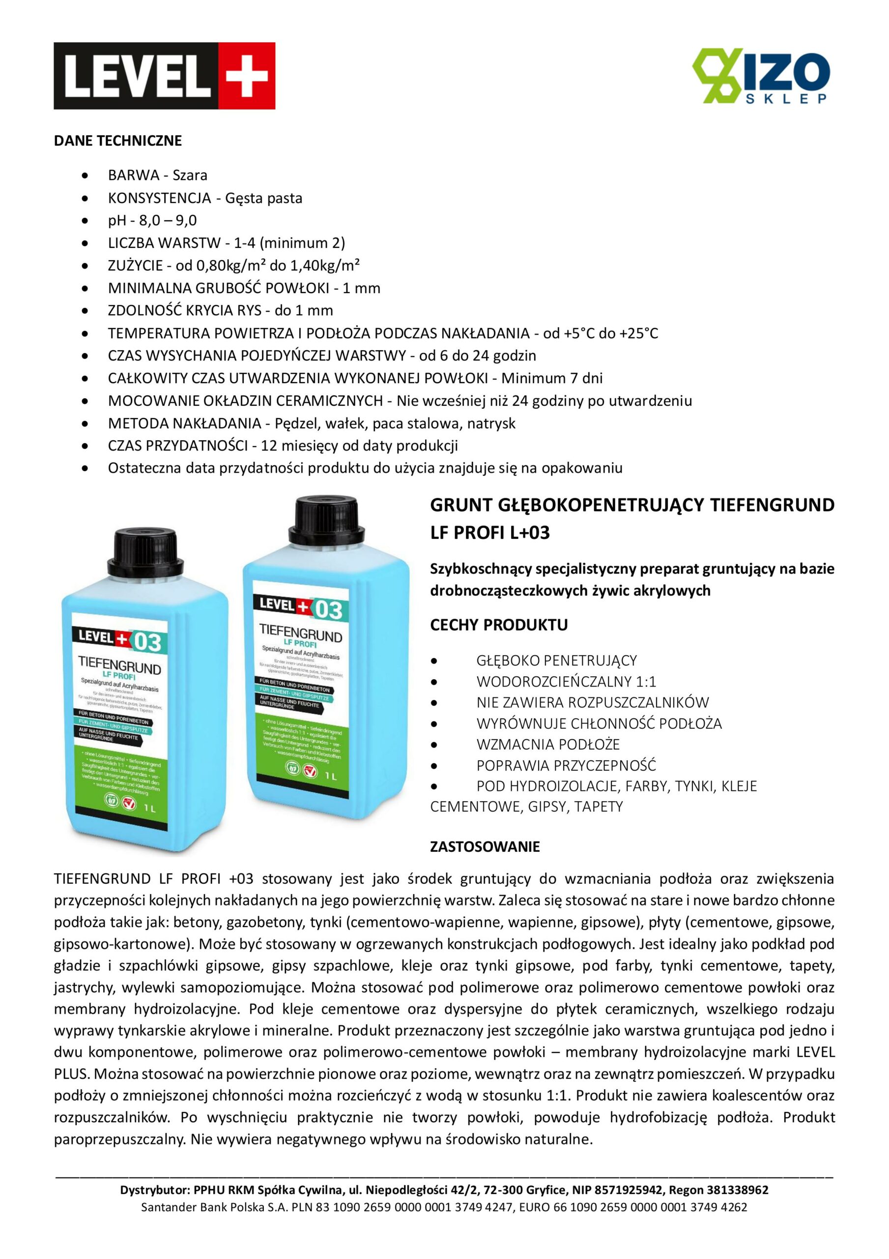 Zestaw do Hydroizolacji Folia w Płynie 12kg Taśma uszczelniająca 20mb Środek Gruntujący Łazienka Prysznic - LEVEL+ SET324 - obrazek 8