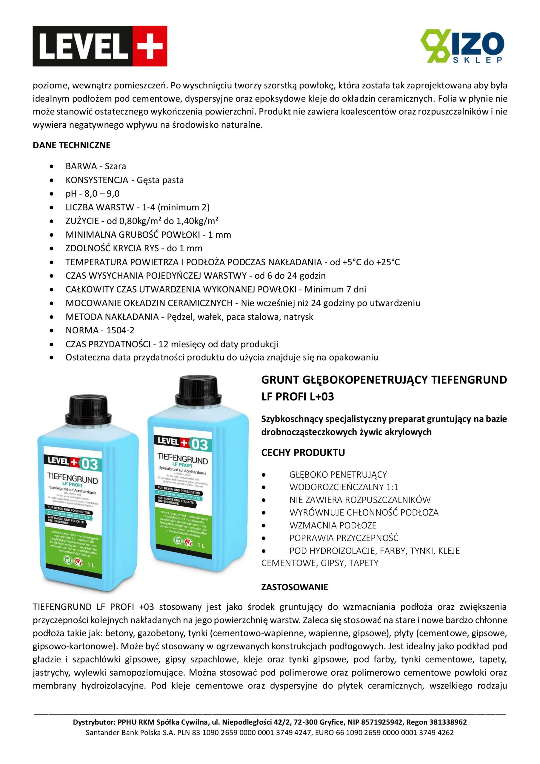Zestaw do Hydroizolacji Folia w Płynie 14kg Taśma uszczelniająca 15mb Środek Gruntujący 2l Łazienka Prysznic - LEVEL+ SET325 - obrazek 9