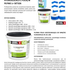 Zestaw do Hydroizolacji Folia w Płynie 20kg Taśma uszczelniająca 20mb Środek Gruntujący 5L Łazienka Prysznic - LEVEL+ SET326