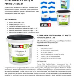 Zestaw do Hydroizolacji Folia w Płynie 25kg Taśma uszczelniająca 25mb Środek Gruntujący 5L Łazienka Prysznic - LEVEL+ SET327