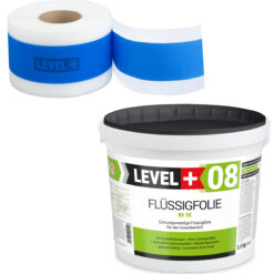 Zestaw do Hydroizolacji Folia w płynie 5,5kg Taśma uszczelniająca 5mb Łazienka Prysznic - LEVEL+ SET306