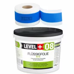 Zestaw do Hydroizolacji Folia w płynie 7kg Taśma uszczelniająca 5mb Łazienka Prysznic - LEVEL+ SET307