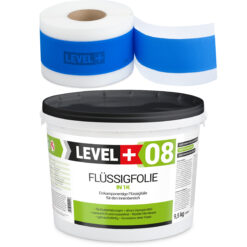 Zestaw do Hydroizolacji Folia w płynie 9,5kg Taśma uszczelniająca 5mb Łazienka Prysznic - LEVEL+ SET308