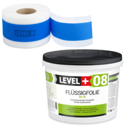 Zestaw do Hydroizolacji Folia w płynie 12kg Taśma uszczelniająca 5mb Łazienka Prysznic - LEVEL+ SET309