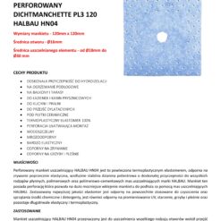 Alternative view of Mankiet Uszczelniający perforowany do Hydroizolacji 120mm/Ø 16 20 szt Hydroizolacja Łazienka Balkon Taras PL3 HALBAU HN04