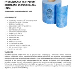 Alternative view of Taśma do Hydroizolacji 250mm Taśma Uszczelniająca Wodoszczelna 1 mb Hydroizolacja Łazienka Balkon Taras PL3 HALBAU HN04