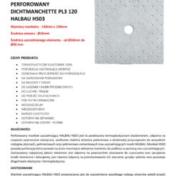 Alternative view of Mankiet Uszczelniający perforowany do Hydroizolacji 120mm/Ø 16 20 szt Hydroizolacja Łazienka Balkon Taras PL3 HALBAU HS03