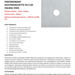 Alternative view of Mankiet Uszczelniający perforowany do Hydroizolacji 150x150mm/Ø 25 1 szt Hydroizolacja Łazienka Balkon Taras PL3 HALBAU HS03