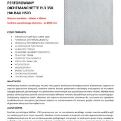 Alternative view of Mankiet Uszczelniający perforowany do Hydroizolacji 350x350mm 1 szt Hydroizolacja Łazienka Balkon Taras PL3HALBAU HS03