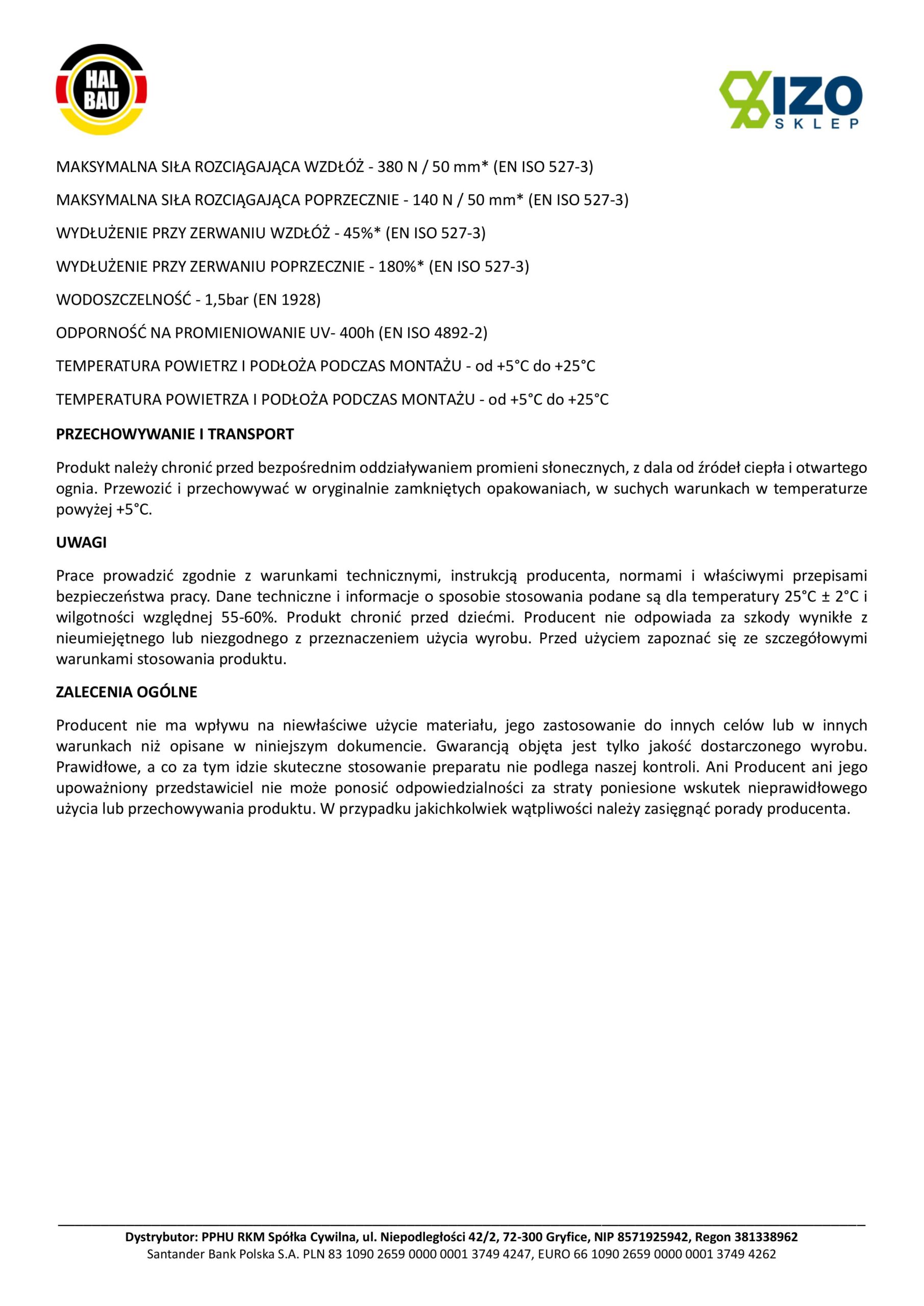 Mata Uszczelniająca 120mb Wodoszczelna Hydroizolacja Łazienka Balkon Taras HALBAU HP1000 - obrazek 9