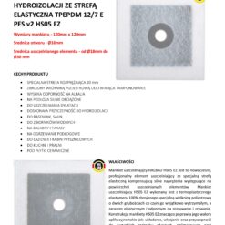 Mankiet Uszczelniający do Hydroizolacji 120mm/Ø 16 50 szt Hydroizolacja Łazienka Balkon Taras HS05 EZ HALBAU