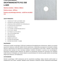 Alternative view of Mankiet Uszczelniający perforowany do Hydroizolacji 350x350mm/Ø 75 1 szt Hydroizolacja Łazienka Balkon Taras PL3 G03 LEVEL+ L+