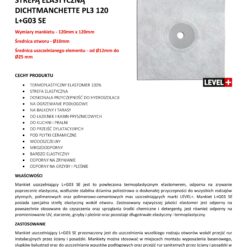 Alternative view of Mankiet Uszczelniający do Hydroizolacji 120x120mm Ø16 1 szt Strefa Elastyczna Łazienka Balkon Taras PL3 G03 SE LEVEL+ L+