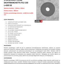 Alternative view of Mankiet Uszczelniający do Hydroizolacji LEVEL+ 150x150mm Ø25 1 szt Strefa Elastyczna Łazienka Balkon Taras PL3 L+ G03SE