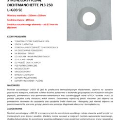 Alternative view of Mankiet Uszczelniający do Hydroizolacji 250x250mm Ø75 1 szt Strefa Elastyczna Łazienka Balkon Taras PL3 G03 SE LEVEL+ L+