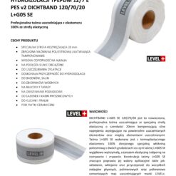 Taśma do Hydroizolacji Strefa Elastyczna Taśma Uszczelniająca 50mb Hydroizolacja Łazienka Balkon Taras LEVEL+ L+G05 SE LEVEL+ L+