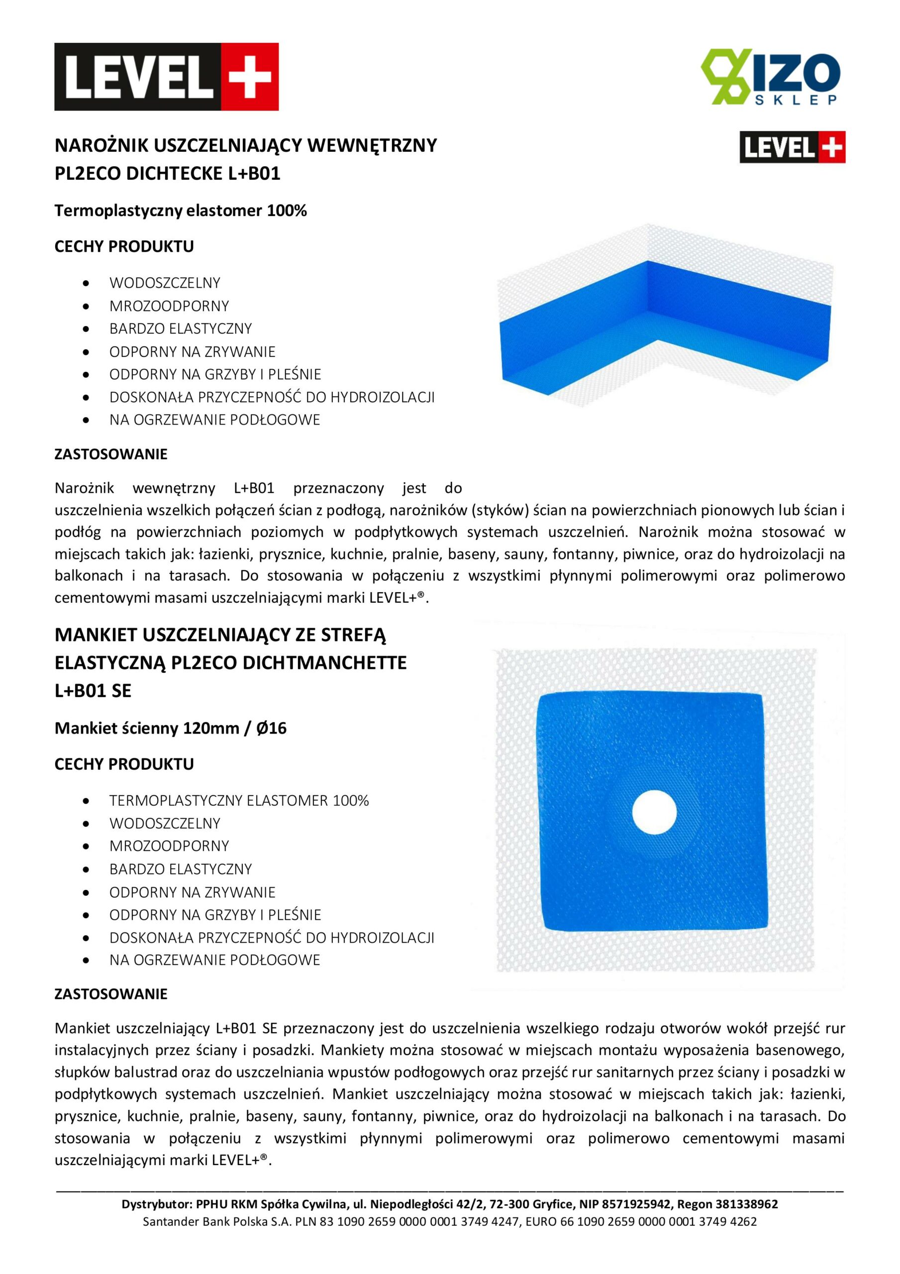 Zestaw do Hydroizolacji Folia w Płynie 7kg Taśma uszczelniająca 5mb Mata 1mb Środek Gruntujący 1l Prysznic - LEVEL+ SET344 - obrazek 9