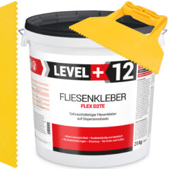 Zestaw Gotowy Klej do Płytek D2TE Biały Dyspersyjny 25KG LEVEL+ L+12 i Szpachla Plastikowa Trójkątna ząb 5mm