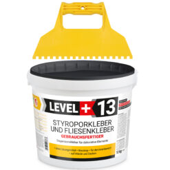 Zestaw Gotowy Klej do styropianu 10KG Biały Klej do Płytek dekoracyjnych do korka LEVEL+ L+13 i Szpachla Plastikowa ząb 5x5mm