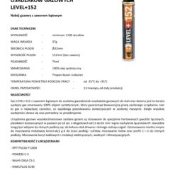 Alternative view of Gaz do Gwoździarek i Osadzaków Gazowych 152mm 74ml 37g 8 szt. Nabój do Gwożdziarek Nabój Gazowy LEVEL+ L+152