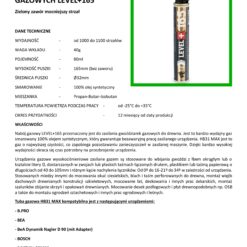 Alternative view of Gaz do Gwoździarek Gazowych 165mm 80ml 40g 6 szt. Nabój do Gwożdziarek Nabój Gazowy Zielony Zawór LEVEL+ L+165