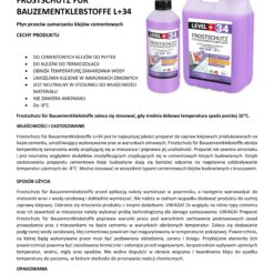 Zimowy płyn do klejów cementowych LEVEL+ 1L Do -8°C L+34