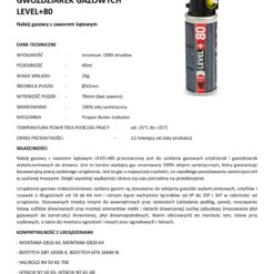 Alternative view of Gaz do Sztyfciarek i Gwoździarek Gazowych 78mm 40ml 20g 1 szt. Nabój do Gwożdziarek Nabój Gazowy LEVEL+ L+80