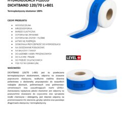 Taśma do Hydroizolacji 120/70 Taśma Uszczelniająca Wodoszczelna 10mb Hydroizolacja Łazienka Balkon Taras PL2 ECO B01 LEVEL+ L+