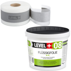 Zestaw do Hydroizolacji Folia w Płynie 7kg Taśma uszczelniająca 5mb - LEVEL+ SET01