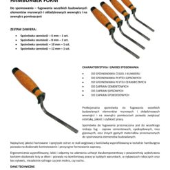 ConToo Zestaw Spoinówka Kielnia do Fugowania Fugówka 6, 8, 10, 12 mm do Spoinowania Fug Korek
