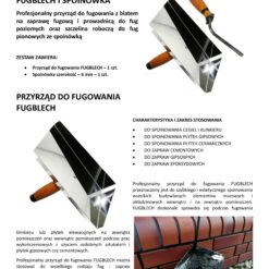 ConToo Zestaw Przyrząd do fugowania Fugblech i Spoinówka Hamburger Korek 10mm