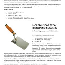 ConToo Zestaw Przyrząd do Fugowania Klinkieru Fugblech + Spoinówka 6, 10, 12 mm Hamburger + Kielnia trapezowa 180 mm Korek