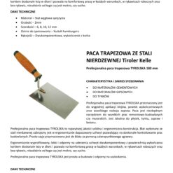 ConToo Zestaw Przyrząd do Fugowania Klinkieru Fugblech + Spoinówka 12 mm Hamburger + Kielnia trapezowa 180 mm Korek