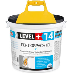 Zestaw Gotowa Gładź Szpachlowa Biała LEVEL+ L+14 - 20KG + Szpachla Plastikowa Gładka