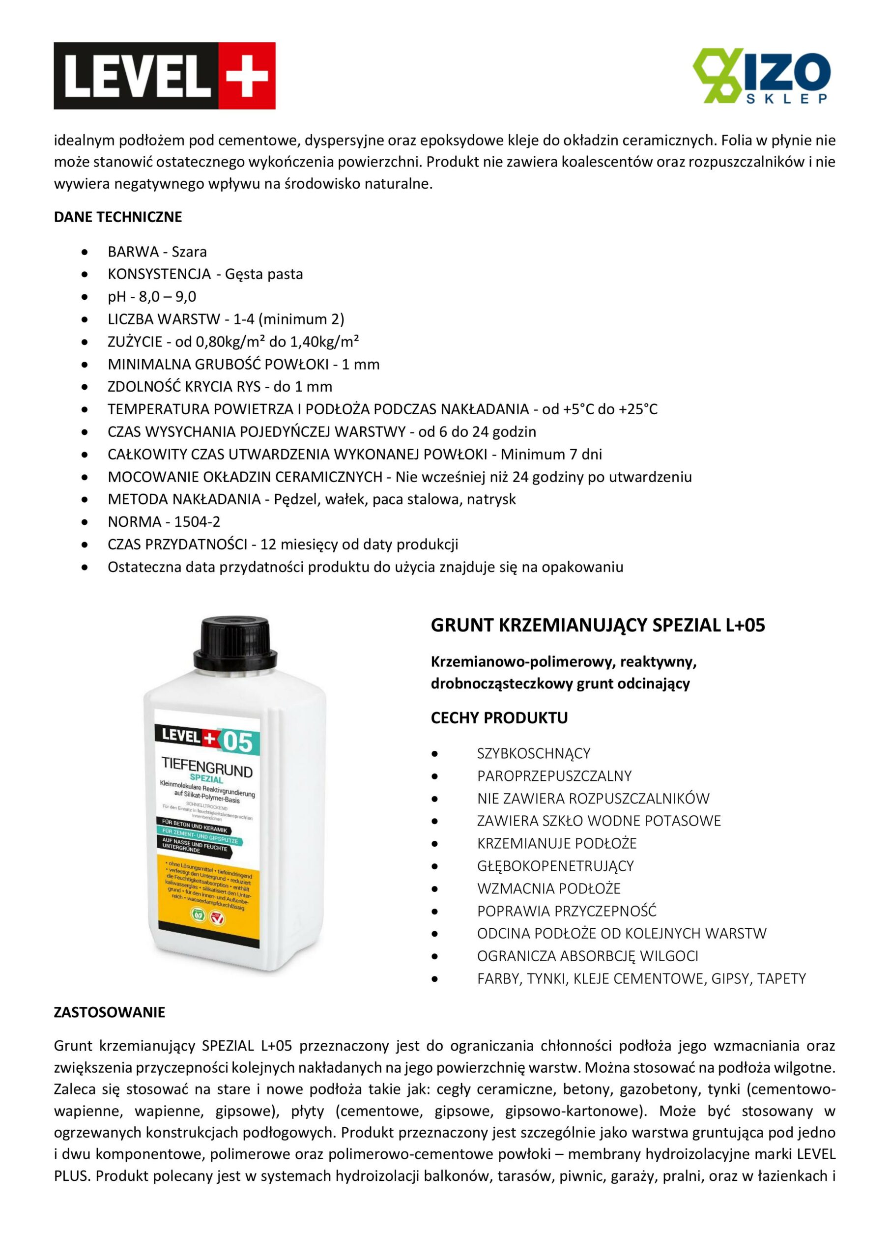 Zestaw do Hydroizolacji Folia w Płynie 7kg Taśma uszczelniająca 5mb Środek gruntujący 1L - LEVEL+ SET100 - obrazek 10