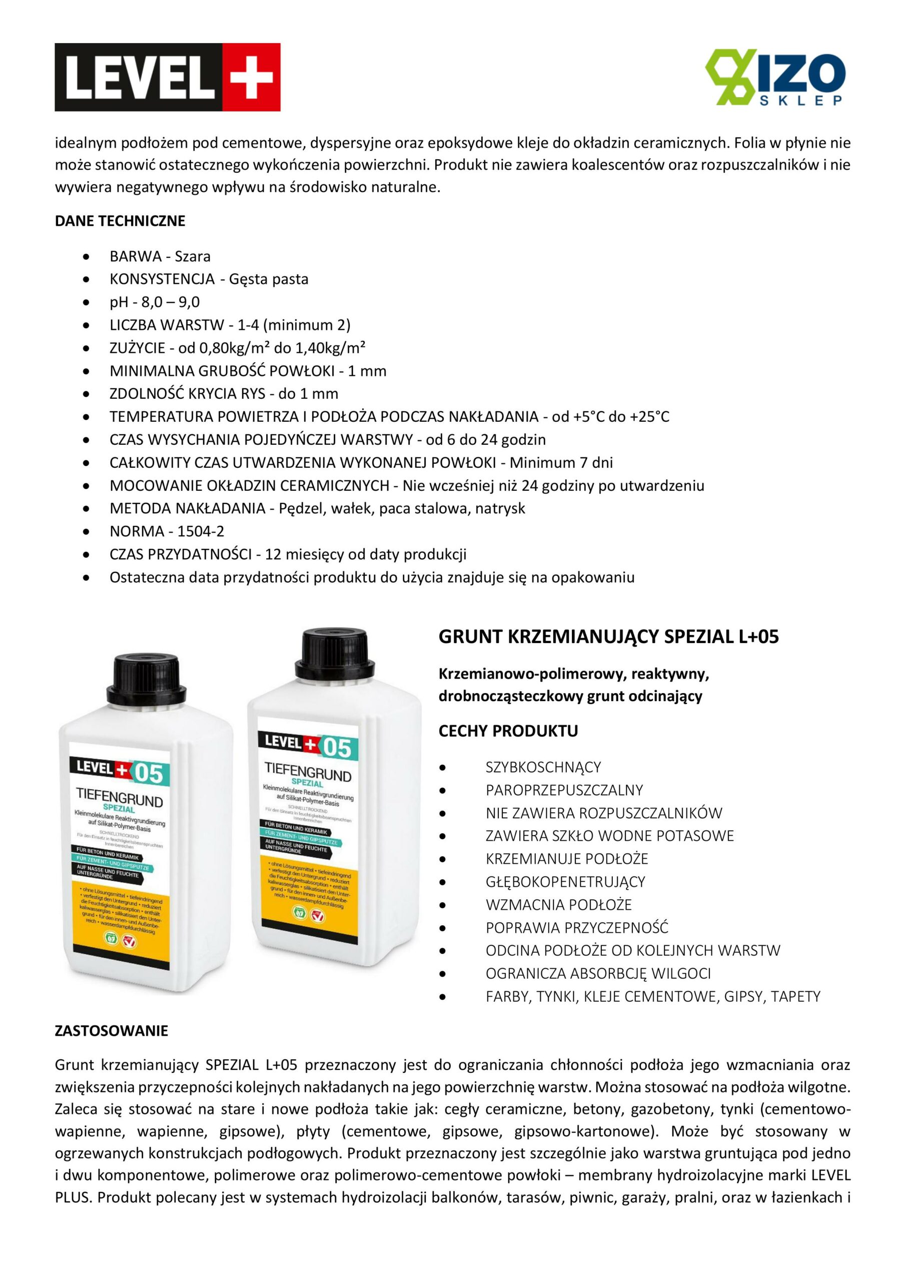 Zestaw do Hydroizolacji Folia w Płynie 12kg Taśma uszczelniająca 20mb Środek gruntujący 2L - LEVEL+ SET101 - obrazek 10