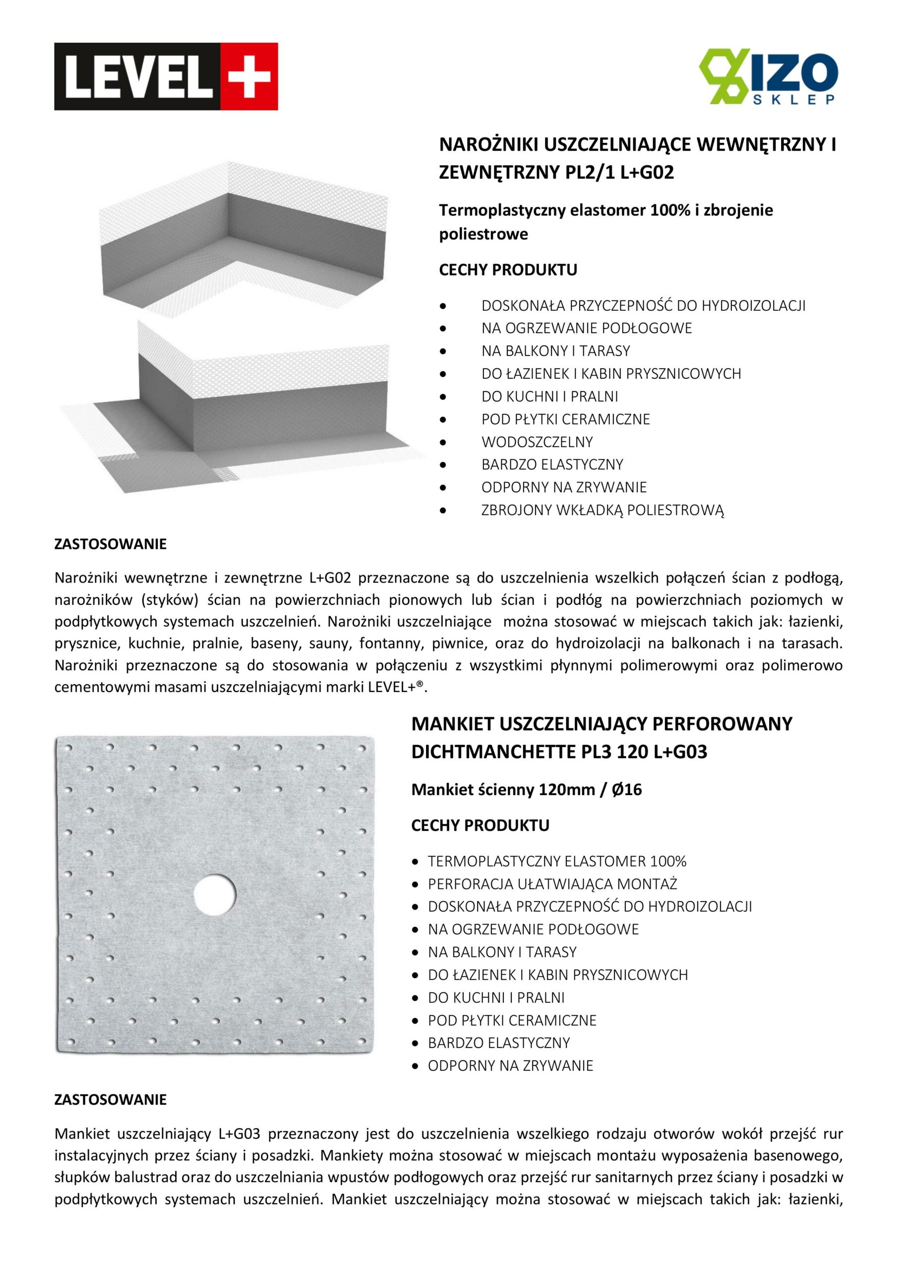 Zestaw do Hydroizolacji Folia w Płynie 12kg Taśma uszczelniająca 20mb Środek gruntujący 2L - LEVEL+ SET101 - obrazek 12