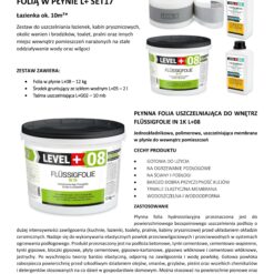 Zestaw do Hydroizolacji Folia w Płynie 12kg Taśma uszczelniająca 10mb Środek gruntujący 2L - LEVEL+ SET17