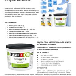 Zestaw do Hydroizolacji Folia w Płynie 12kg Taśma uszczelniająca 20mb Środek gruntujący 2L Mata 2m² - LEVEL+ SET41