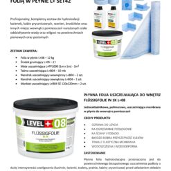 Zestaw do Hydroizolacji Folia w Płynie 12kg Taśma uszczelniająca 10mb Środek gruntujący 2L Mata 2m² - LEVEL+ SET42