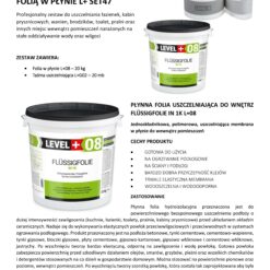 Zestaw do Hydroizolacji Folia w Płynie 20kg Taśma uszczelniająca 20mb - LEVEL+ SET47
