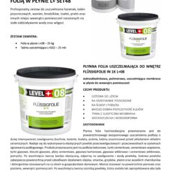 Zestaw do Hydroizolacji Folia w Płynie 25kg Taśma uszczelniająca 25mb - LEVEL+ SET48